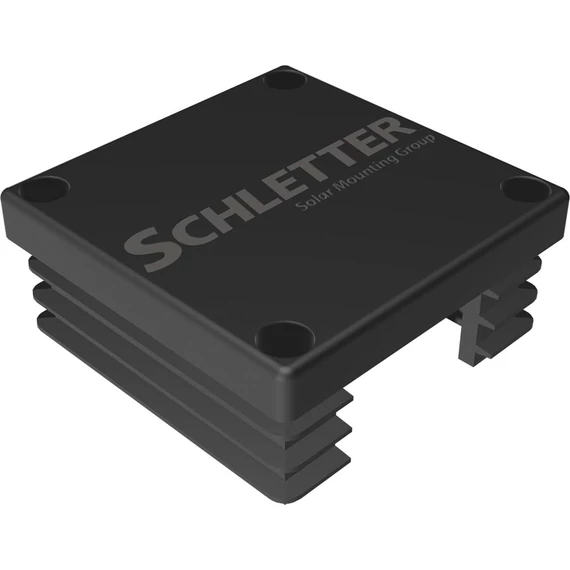 Schletter sínvégzáró Solo (40x40mm) FEKETE